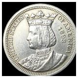 1893 Silver Isabella Quarter UNCIRCULATED