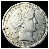 1901 Silver Barber Quarter CLOSELY  UNCIRCULATED