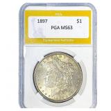 1897 Morgan Silver Dollar PGA MS63
