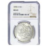 1898-O Morgan Silver Dollar NGC MS63