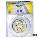 1958 Franklin Half Dollar ANACS PF67 PROOF