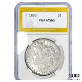 1890 Morgan Silver Dollar PGA MS63