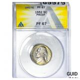 1952 Jefferson Nickel ANACS PF67 PROOF