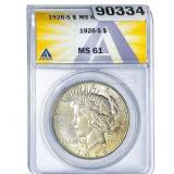1926-S Silver Peace Dollar ANACS MS61