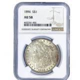 1896 Morgan Silver Dollar NGC AU58