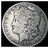 1891-CC Silver Morgan Dollar ABOUT UNCIRCULATED