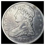 1839 Silver Half Dollar (Capped Bust) NEARLY UNCIR