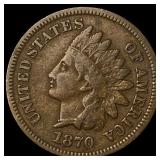1870 Indian Head Cent ABOUT UNCIRCULATED