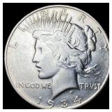 1934 Silver Peace Dollar NEARLY UNCIRCULATED