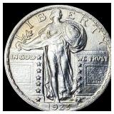 1923 Silver Standing Liberty Quarter CHOICE AU
