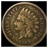 1862 Indian Head Cent ABOUT UNCIRCULATED