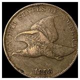 1858 Copper-Nickel Flying Eagle Cent NEARLY UNCIRC