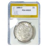 1886-S Morgan Silver Dollar PGA MS63