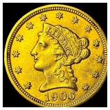 1906 Liberty Head Gold Quarter Eagle $2.50 CLOSELY