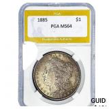 1885 Morgan Silver Dollar PGA MS64