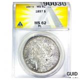 1897 Morgan Silver Dollar ANACS MS62 PL