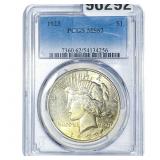 1923 Silver Peace Dollar PCGS MS62