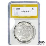 1888 Morgan Silver Dollar PGA MS63