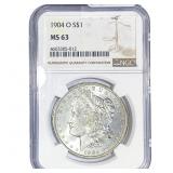 1904-O Morgan Silver Dollar NGC MS63