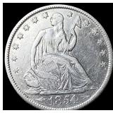 1854-O Arrows Seated Liberty Silver Half  Dollar