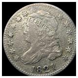 1821 Capped Bust Silver Dime LIGHTLY  CIRCULATED