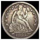 1853 Arrows Seated Liberty Dime CLOSELY UNCIRCULAT