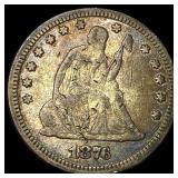 1876 Seated Liberty Quarter ABOUT UNCIRCULATED