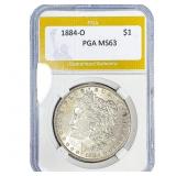 1884-O Morgan Silver Dollar PGA MS63