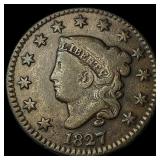 1827 Coronet Head Large Cent LIGHTLY  CIRCULATED