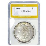 1898 Morgan Silver Dollar PGA MS64