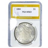 1884 Morgan Silver Dollar PGA MS63