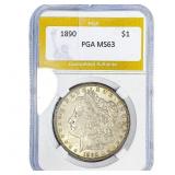 1890 Morgan Silver Dollar PGA MS63