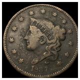 1837 Coronet Head Large Cent NICELY  CIRCULATED