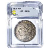 1878 Morgan Silver Dollar ICG AU53