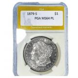 1879-S Morgan Silver Dollar PGA MS64 PL