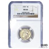 1937 Buffalo Nickel NGC MS66