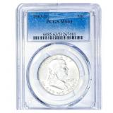 1963-D Franklin Half Dollar PCGS MS63