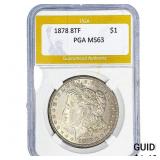 1878 8TF Morgan Silver Dollar PGA MS63