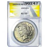 1923-D Silver Peace Dollar ANACS AU53