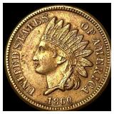 1860 Indian Head Cent CHOICE AU