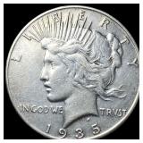 1935 Silver Peace Dollar NEARLY UNCIRCULATED