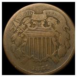 1864 Two-Cent Piece NICELY CIRCULATED