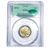 1916 CAC Buffalo Nickel PCGS MS64