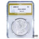 1880-O Morgan Silver Dollar PGA MS63 Micro O