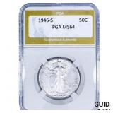 1946-S Walking Liberty Half Dollar PGA MS64