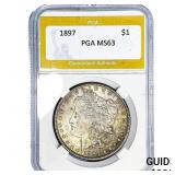 1897 Morgan Silver Dollar PGA MS63