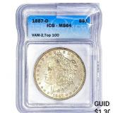 1887-O Morgan Silver Dollar ICG MS64