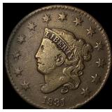 1831 Coronet Head Large Cent LIGHTLY CIRCULATED