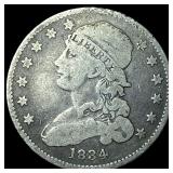 1834 Capped Bust Silver Quarter LIGHTLY CIRCULATED