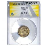1913 Buffalo Nickel ANACS AU55